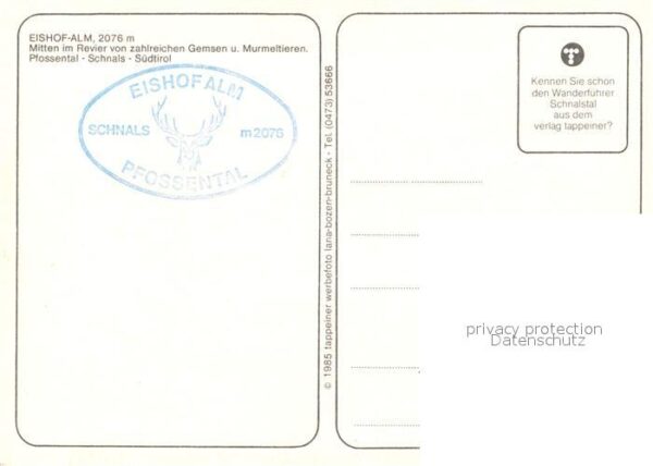 Schnals Bozen Suedtirol Eishof Alm Pfossental – Bild 2