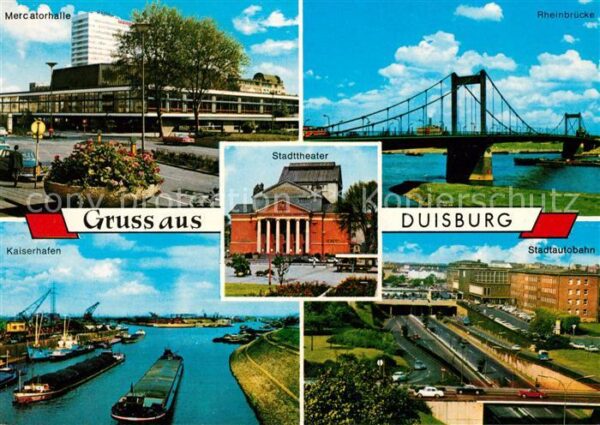 Duisburg Ruhr Mercatorhalle Rheinbrücke Kaiserhafen S