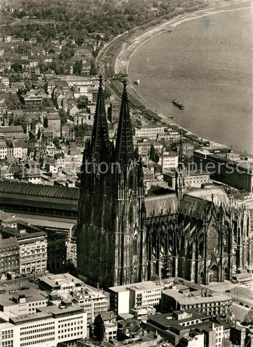 Koeln Rhein Fliegeraufnahme Dom