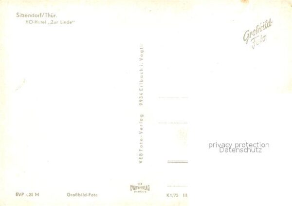 Sitzendorf Thueringen HO Hotel Zur Linde – Bild 2