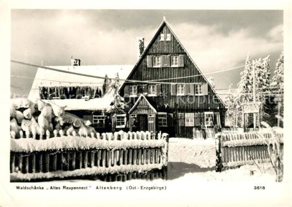 Altenberg Erzgebirge Gasthaus Altes Raupennest Winterlandsch