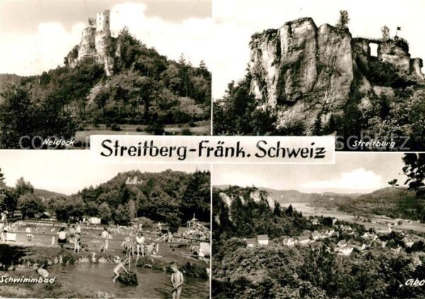 Streitberg Oberfranken Neideck Streitburg Schwimmbad Panorama