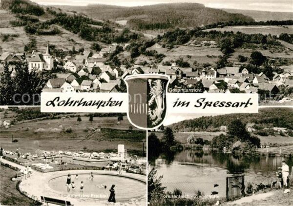Lohrhaupten Panorama Beheiztes Freibad Forellenteic