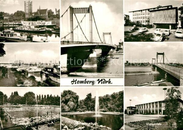 Homberg Niederrhein Hebeturm Brücke Rathaus Glückauf Halle