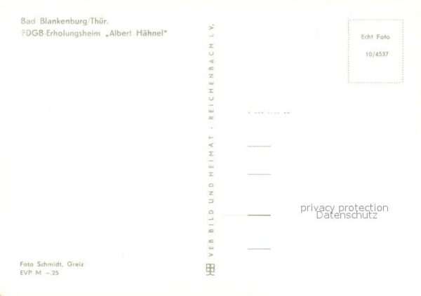 Bad Blankenburg FDGB Erholungsheim Albert Hähnel – Bild 2
