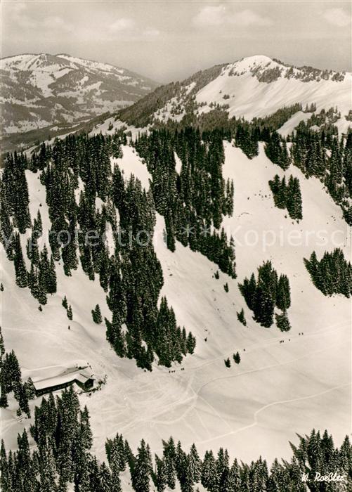 Allgaeu Region Fliegeraufnahme Rangiswanger Horn Winte