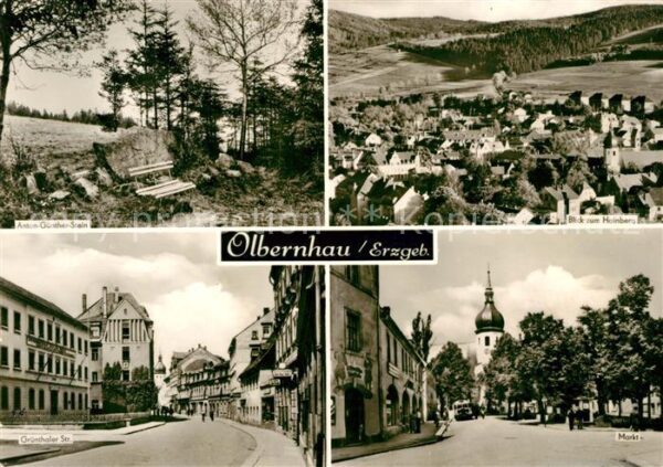 Olbernhau Erzgebirge Hainberg Marktplatz Panorama