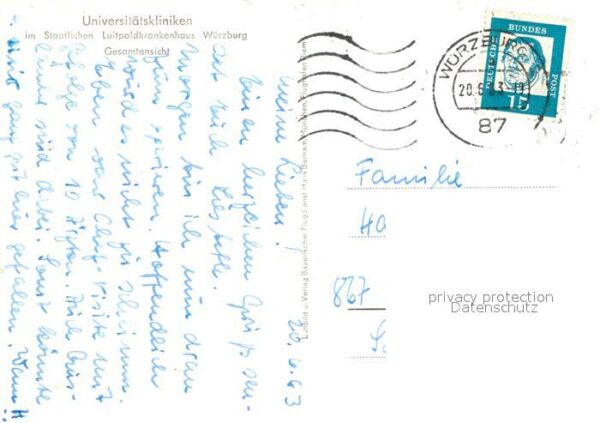 Wuerzburg Fliegeraufnahme Universitätsklinik – Bild 2