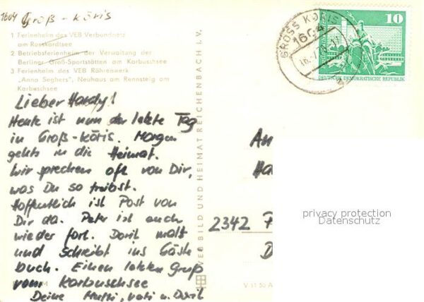 Gross Koeris Ferienheime Anna Seghers Kabuschsee Ros – Bild 2