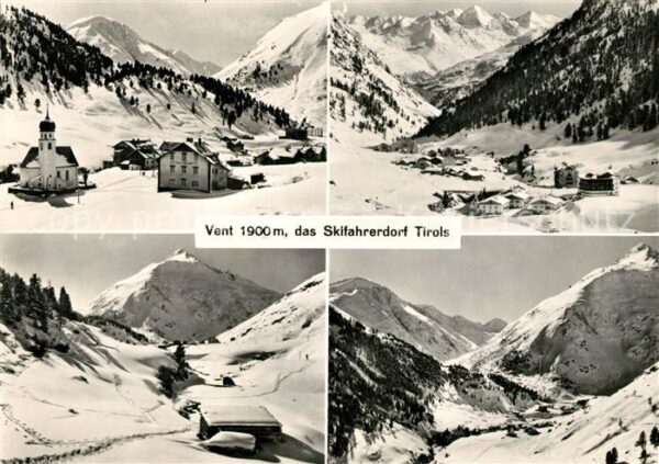 Vent Tirol Skifahrerdorf Fliegeraufnahme mit Kirch