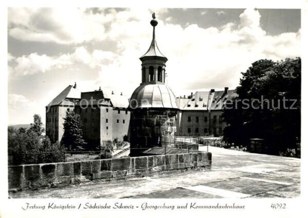Koenigstein Saechsische Schweiz Festung Königstein Georgenburg und Komm