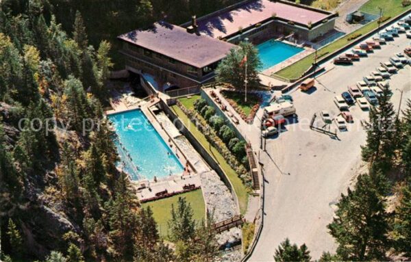 Radium Hot Springs BC Fliegeraufnahme Schwimmbad