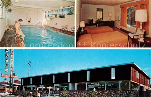 Portland Oregon Continental Motel Hallenbad Gästezimmer