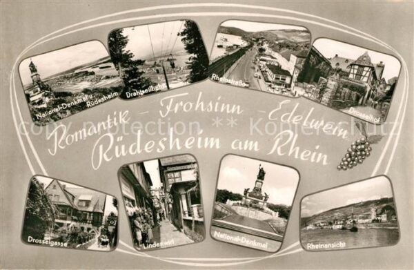 Ruedesheim Rhein National Denkmal Drahtseilbahn Rheinstr
