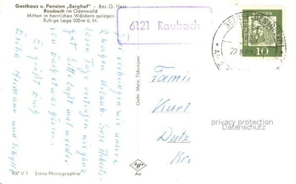 Raubach Odenwald Gasthaus Pension Berghof Panorama – Bild 2
