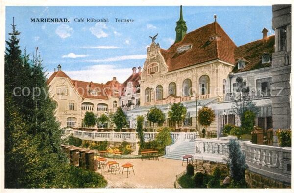 Marienbad Tschechien Boehmen Cafe Rübezahl Terrasse