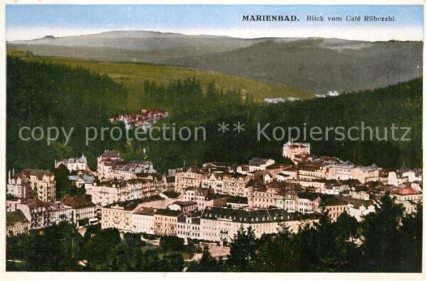 Marienbad Tschechien Boehmen Blick vom Cafe Rübezahl