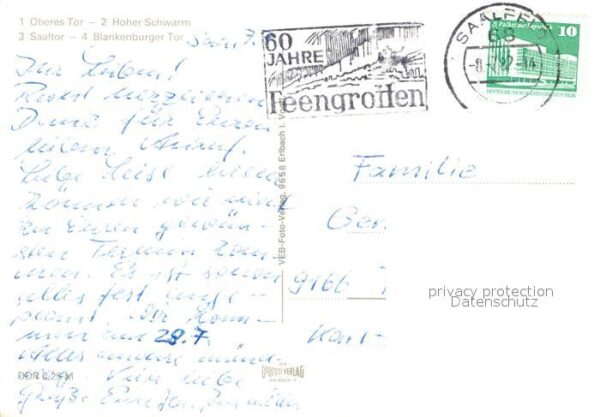 Saalfeld Saale Oberes Tor Hoher Schwarm Saaltor Blanke – Bild 2