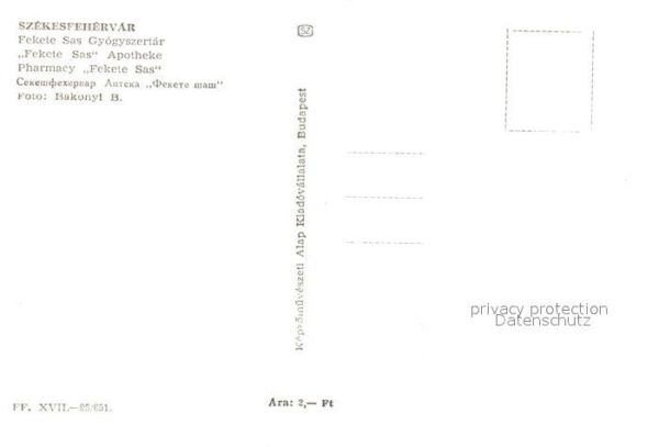 Szekesfehervar Fekete Sas Apotheke – Bild 2