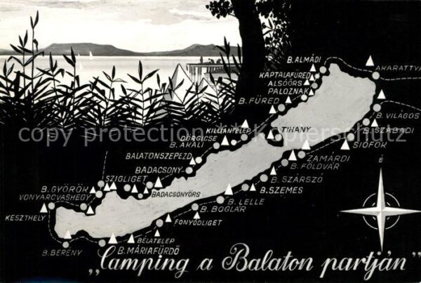 Balaton Plattensee Camping Panoramakarte