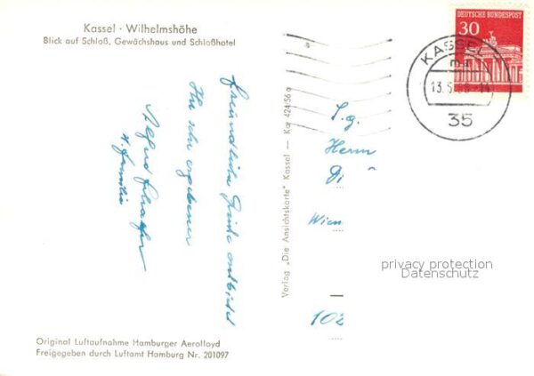 Wilhelmshoehe Kassel Fliegeraufnahme Schloss – Bild 2