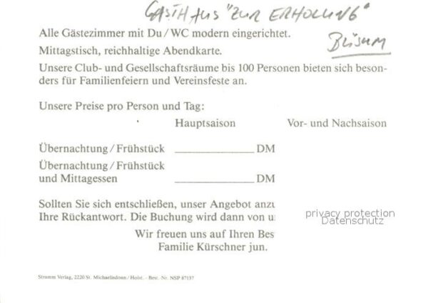 Buesum Nordseebad Gasthaus Zur Erholung – Bild 2