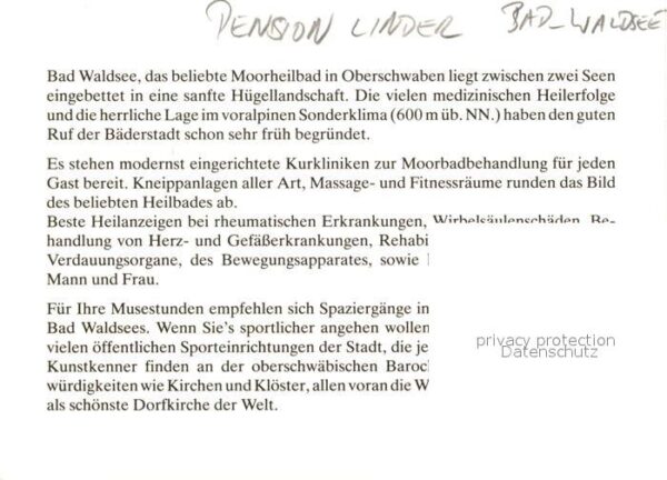 Waldsee Bad Pension Linder – Bild 2