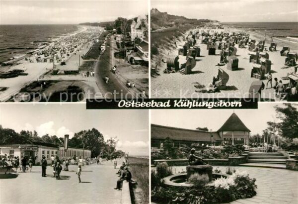 Kuehlungsborn Ostseebad Strand Brunnen Parkanlage Promenade