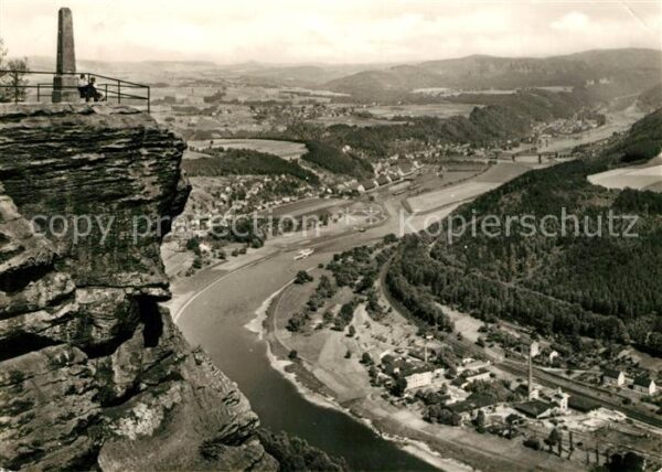 Bad Schandau Blick vom Lilienstein