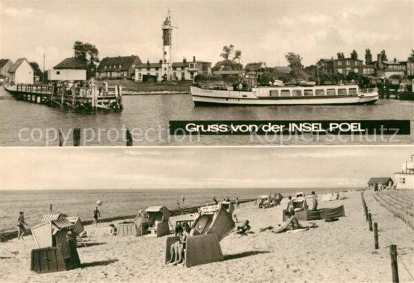 Insel Poel Strand Schiffanlegestelle Leuchtturm