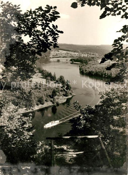 Bleilochtalsperre Stausee Blick vom Heinrichstein