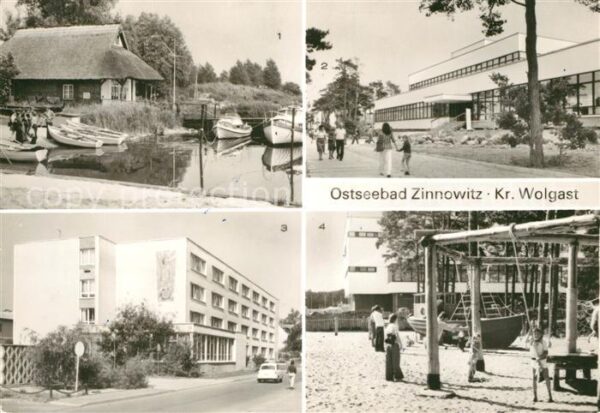 Zinnowitz Ostseebad Bootshafen Achterwaser Erholungsheim Ro