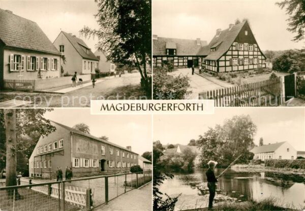 Magdeburgerforth Siedlung Oberförsterei Dorfteich Betrie