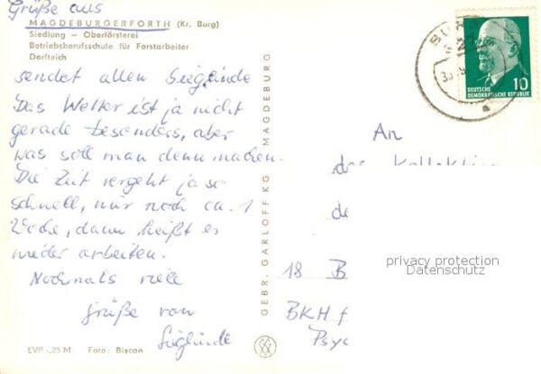 Magdeburgerforth Siedlung Oberförsterei Dorfteich Betrie – Bild 2