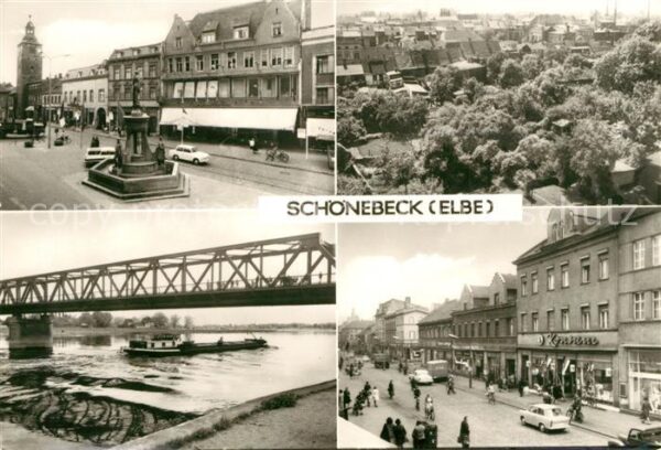 Schoenebeck Elbe Platz der DSF Ernst Thälmann Brücke Sal