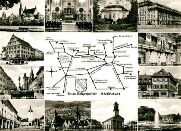Ansbach Mittelfranken Schloss Prinzenschlösschen Georgbrunnen
