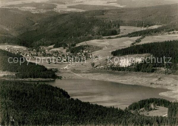 Sosa Erzgebirge Blick vom Auersberg Talsperre des Fried