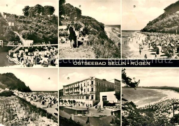 Sellin Ruegen Fahrstuhl Strand Reisebüro DDR Hotel Fr