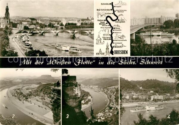 Dresden Terrassenufer Basteiblick Königstein Ba