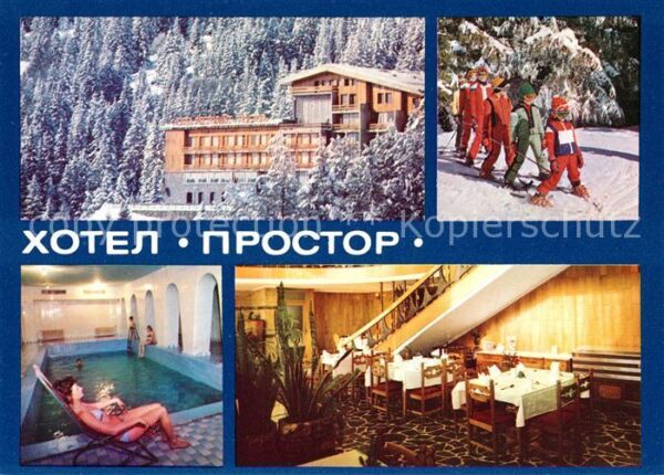 Witoscha Gebirge Hotel Prostor Hallenbad Gastraum Skikur