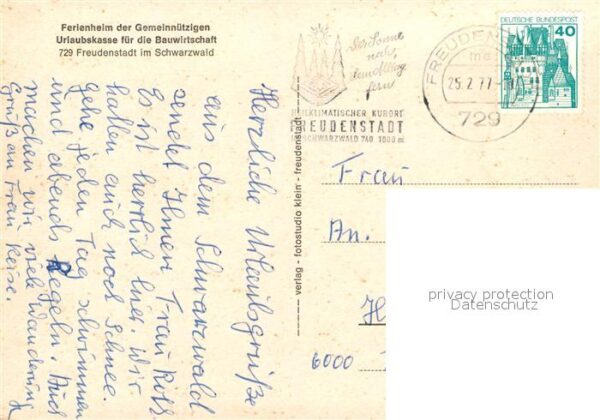 Freudenstadt Ferienheim der Gemeinnützigen Urlaubska – Bild 2