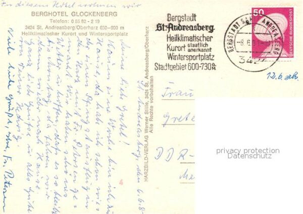 St Andreasberg Harz Berghotel Glockenberg Fliegeraufnahme – Bild 2