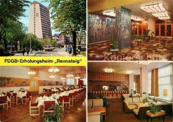 Oberhof Thueringen FDGB Erholungsheim Rennsteig Empfang Sp