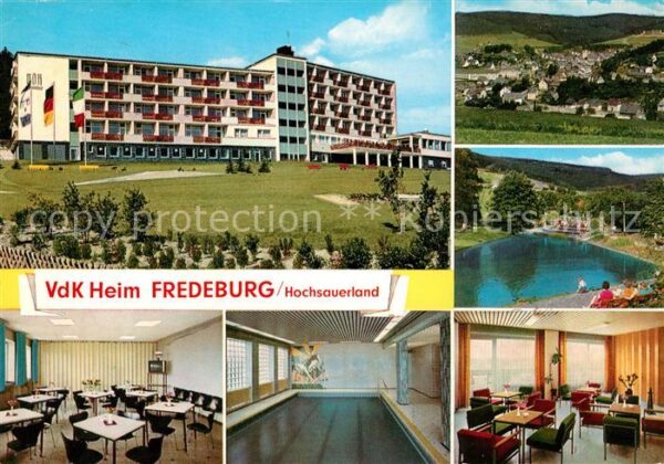 Fredeburg Schmallenberg VDK Erholungsheim Speisesaal Schwimmbad