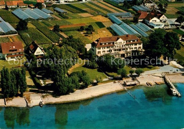Insel Reichenau Fliegeraufnahme mit Strandhotel Löchner