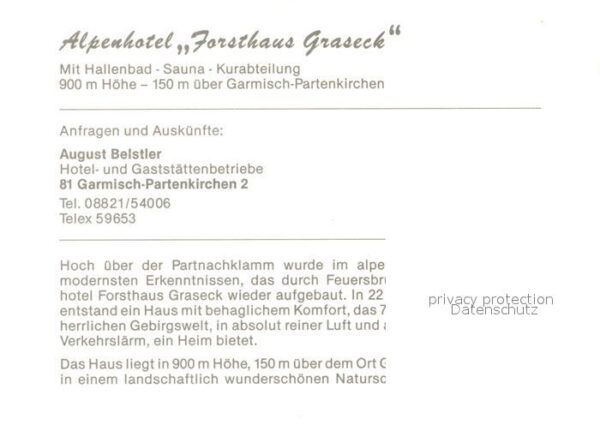Garmisch-Partenkirchen Alpenhotel Forsthaus Graseck Gastraum H – Bild 2