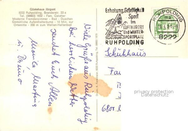 Ruhpolding Gästehaus Jürgant Gastraum Gästezimmer – Bild 2