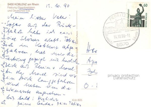 Koblenz Rhein Festung Ehrenbreitstein und Deutsches E – Bild 2