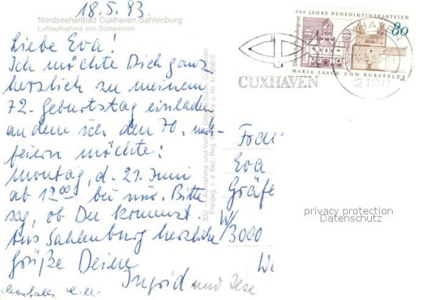 Cuxhaven Sahlenburg Nordseebad Fliegeraufnahme – Bild 2
