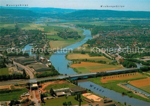 Minden Westfalen Wasserstrassenkreuz und Schachtschleuse